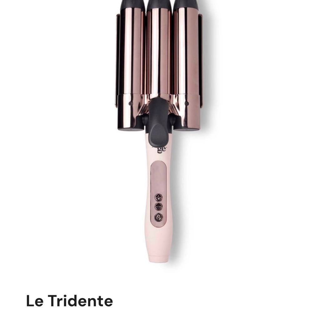 L'ange Le Tridente Hair Waver - Rose Gold and Black